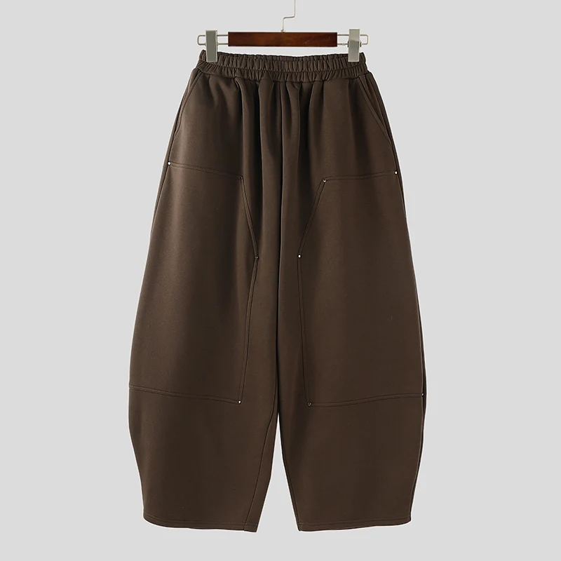Männer Weite Hosen Elastische Taille Jogger Lose Freizeithosen Männer Streetwear Koreanischer Stil Mode Männliche Lange Hosen S-5XL INCERUN – Detail 10