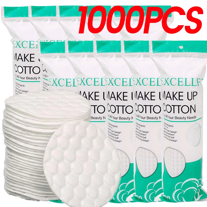 Weiche, kreisförmige Einweg-Make-up-Entferner-Pads, doppelseitige, atmungsaktive Wattepads für die tägliche Gesichtsreinigung, Nagellackentferner
