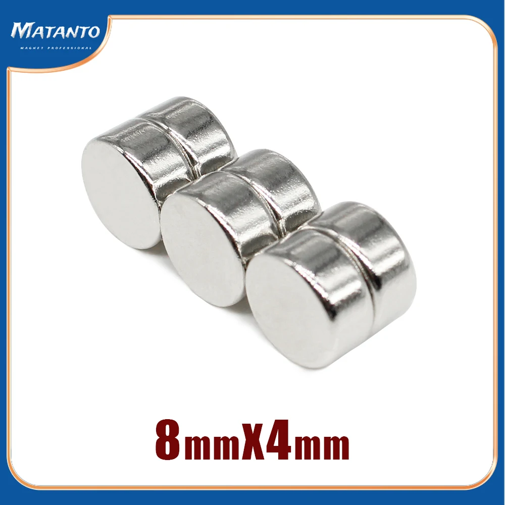 

20/50/100/150/200/300PCS 8x4 Small Round Powerful Magnet N35 Neodymium Magnet Disc 8x4mm Permanent Rare Earth Magnet Strong 8*4