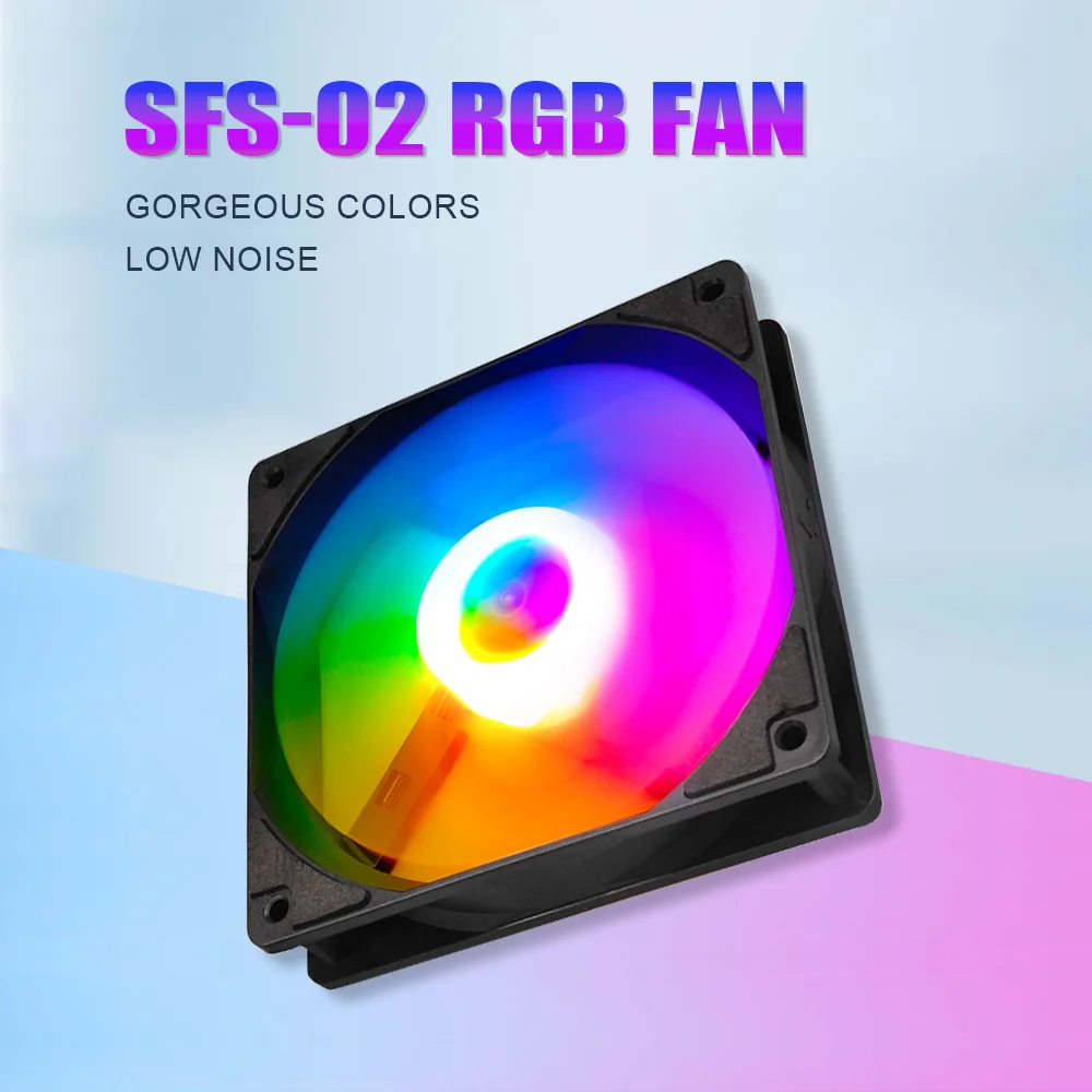 MANMU Wholesale Case PC Fan 120mm Computer Rainbow RGB Fan Cooling Fan For Gaming
