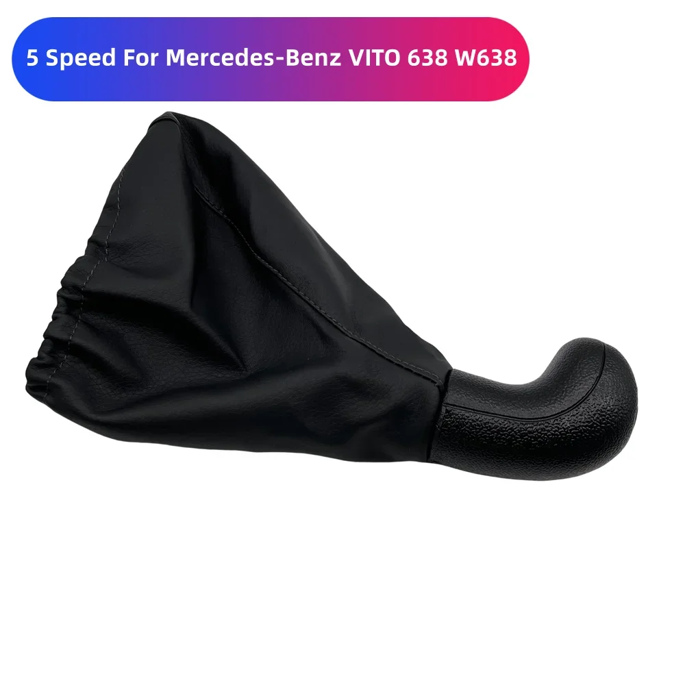 

Черные ручки переключения передач, 5 скоростей, кожаная рукоятка переключения передач для Mercedes Benz VITO 638 w638, автомобильные аксессуары