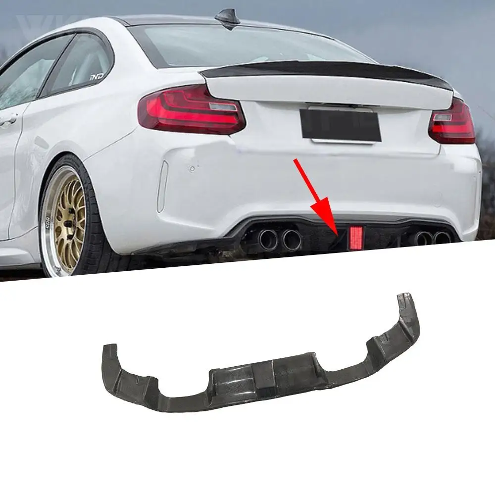 

Для BMW 2 серии F87 M2C Coupe 2-дверный, сухой карбоновый задний диффузор-сплиттер для бампера, комплект обвеса 2016 2017 2018
