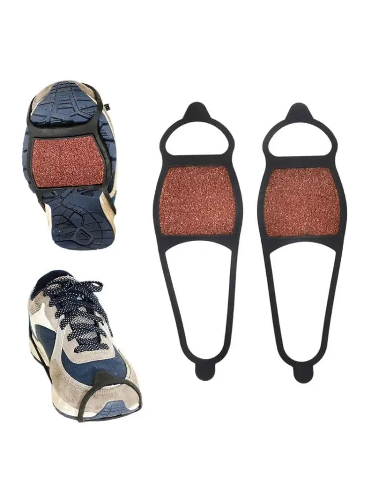 

2x Snow Shoes Traction Cleat Crampons Coarse Sand Ice Grips Winter Ice Grippers