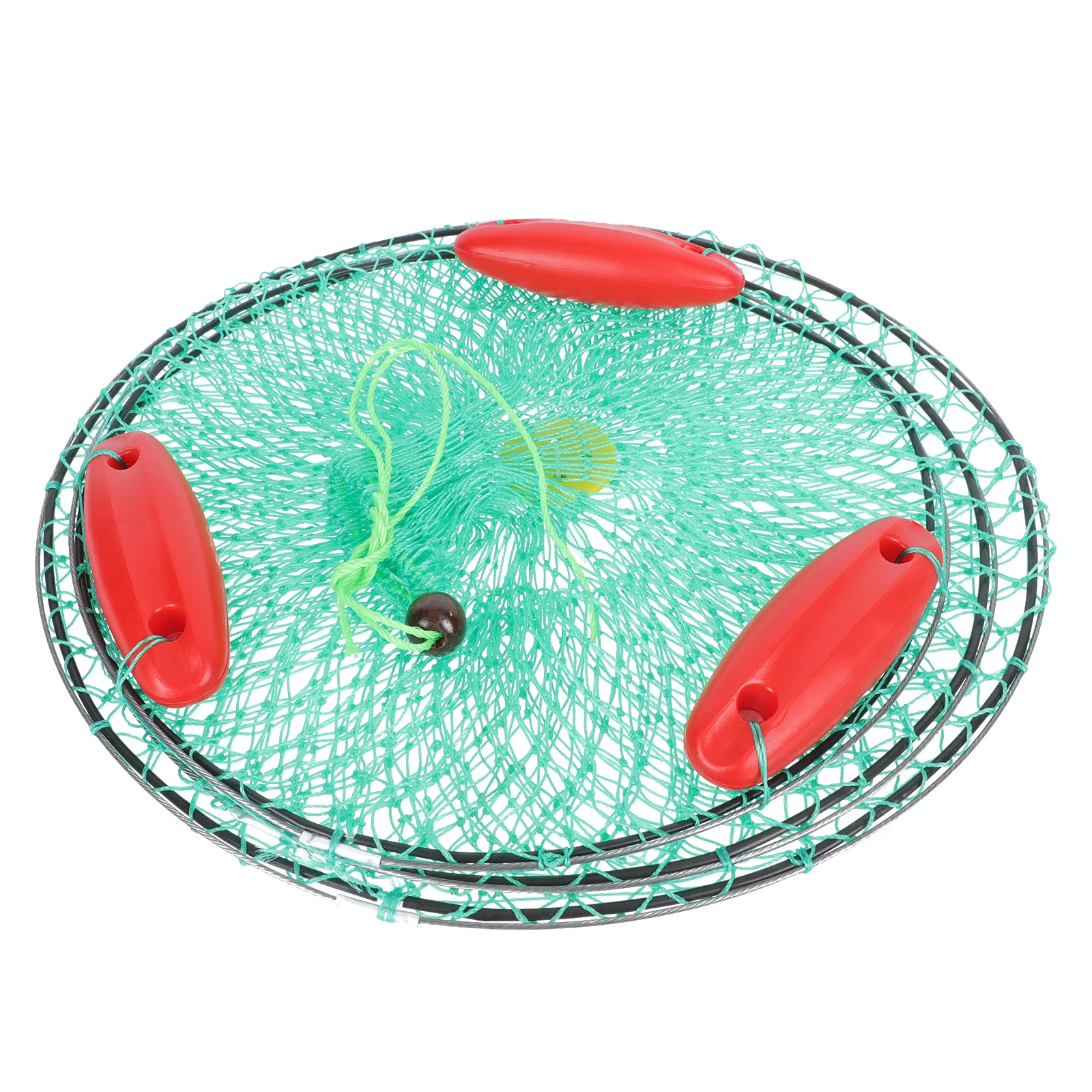 

1pc Foldable Net Float Fishing Net Large Capacity Quick Drying Lightweight Steel Wire Fishing Tool Accessories