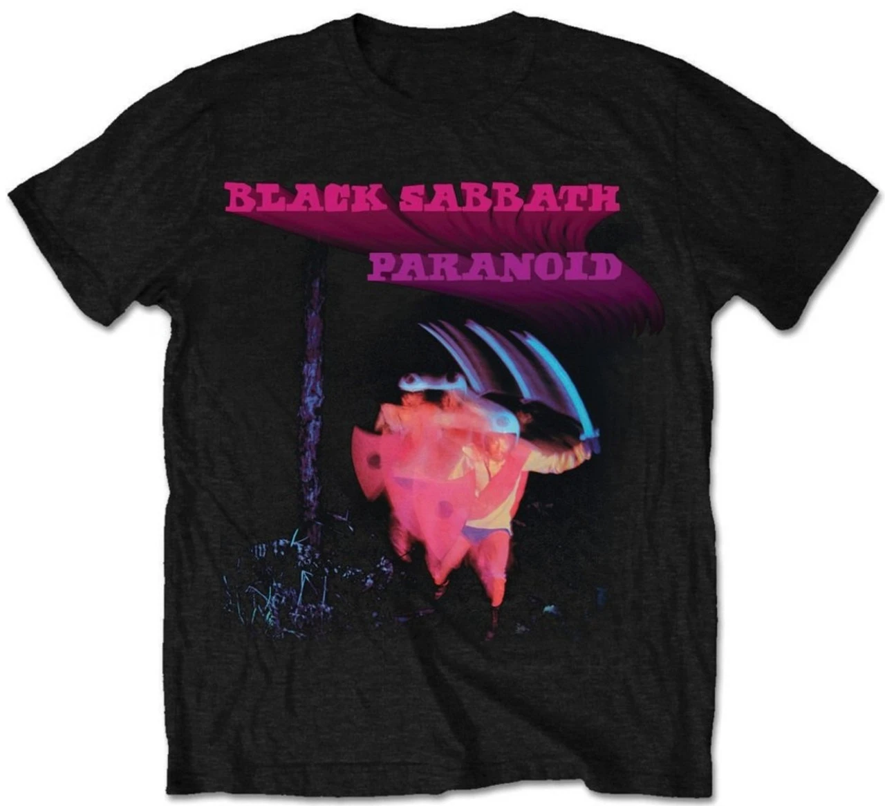 

Black Sabbath Paranoid Motion Trails Graphic Print Men's and Women's Loose Short Sleeved T-shirt for Casual Wear All Year Round