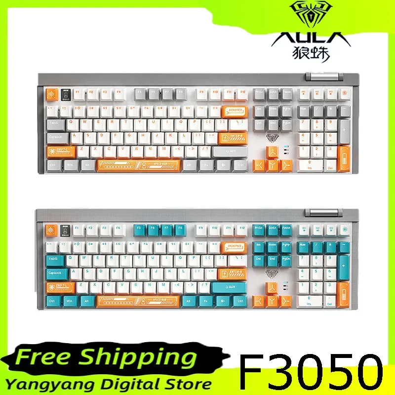 AULA F3050 wireless dual-mode mechanical keyboard hot-swappable RGB backlight 108-key e-sports gaming mechanical keyboard