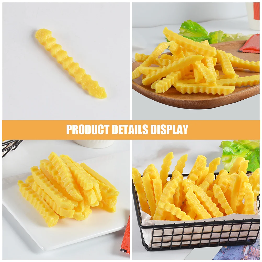 12 pezzi di patatine fritte ondulate simulate modello artificiale puntelli fritti aspetto realistico chip simulazione cucina cibo in Pvc