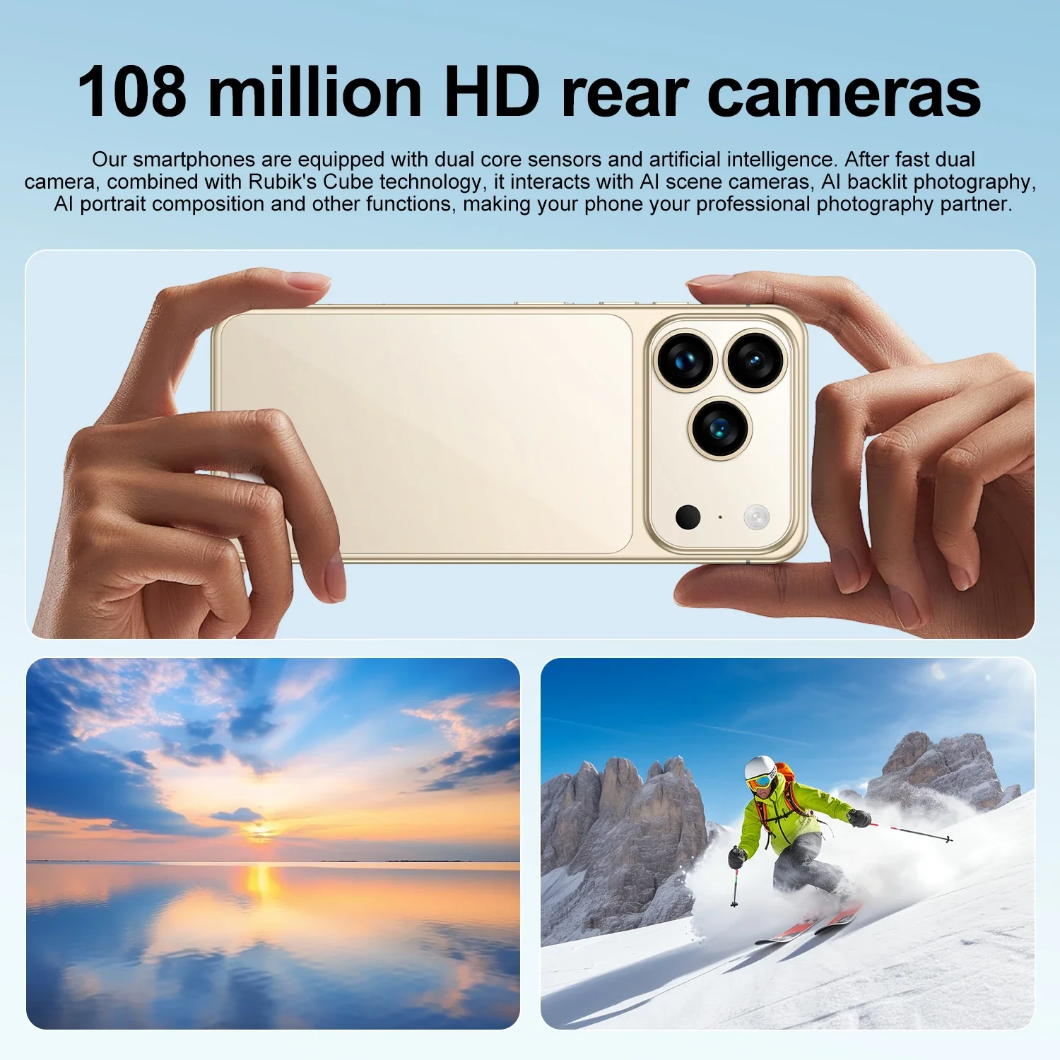 2026 حار i17 برو ماكس جديد 7.3HD الإصدار العالمي الأصلي الذكية المزدوجة بطاقة 7800mAh بطارية وظيفة التعرف على الوجه