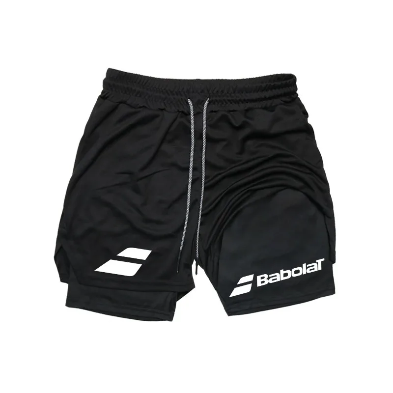 

Comfortable Elastic Fitness for Men's Sports 2-In-1 Double-Deck Boxing Running Short Sportswear Running Training Jogging Suit