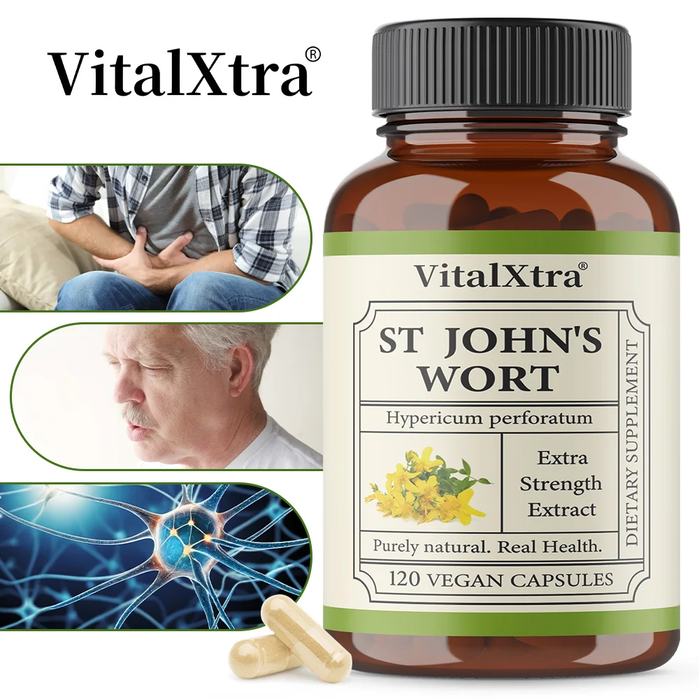 

300 Mg St. John's Wort Extract, Dietary Supplement, Helps Balance Daily Mood, Promote Relaxation, and Calm The Mind