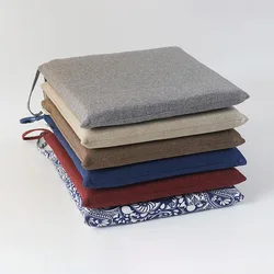 Linen Cushion Japanese Tatami Mat Comfortable Breathable Office Chair Cushion Bedroom Bay Window Living Room Floor Cushion