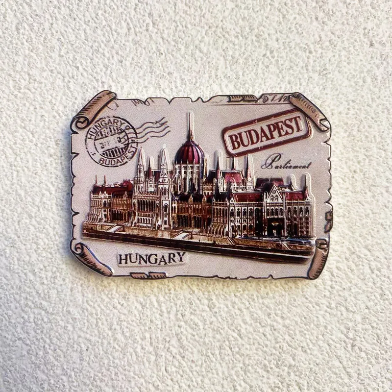 Budapest, tourist souvenirs, home decor, Parliament Building, stamps 3D stereo fridge magnets, Collection of arts and crafts gif