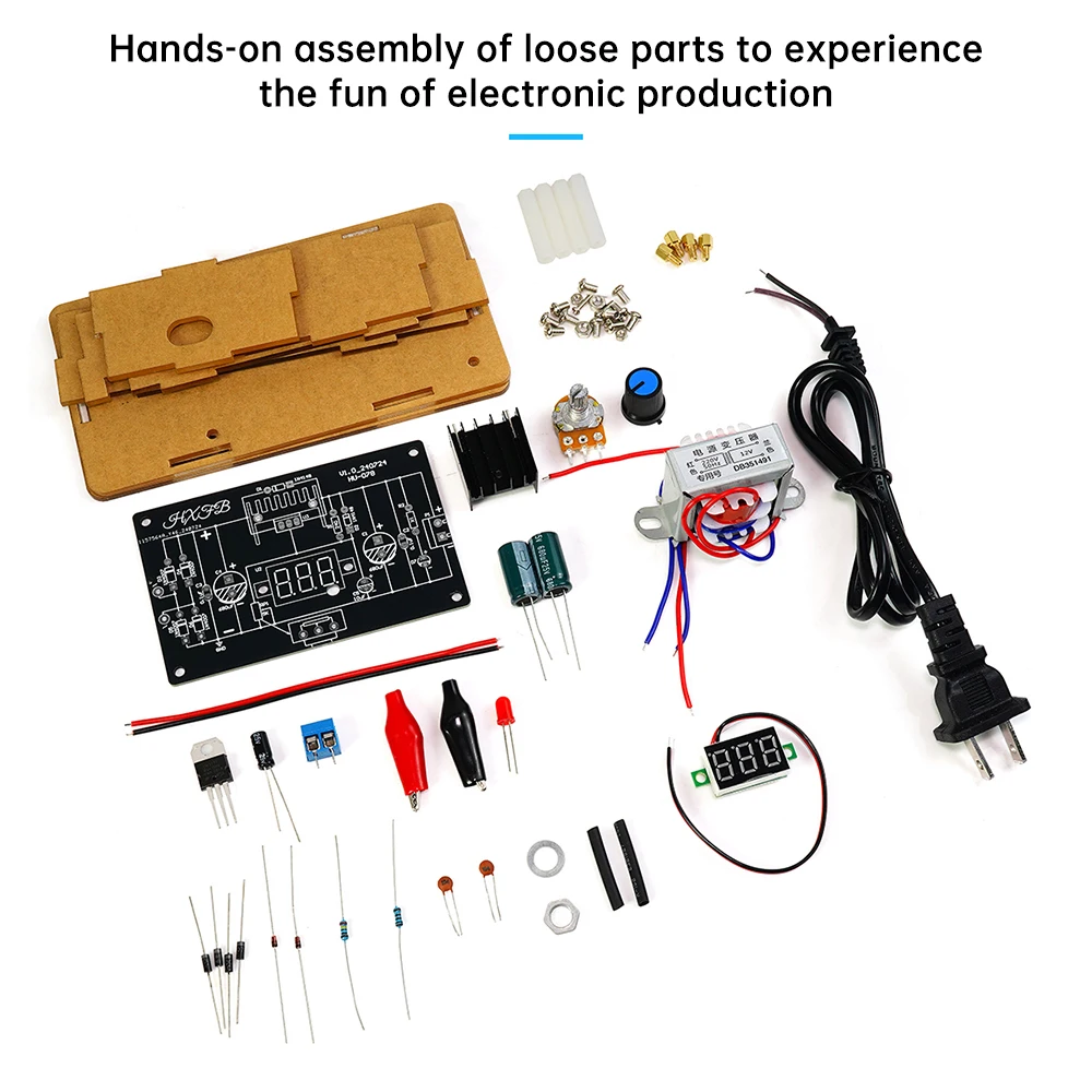 DIY LM317 Adjustable Regulated Voltage 220V/110V to 1.25V-12V Step-down Power Supply Module Learning DIY Electronic Kit