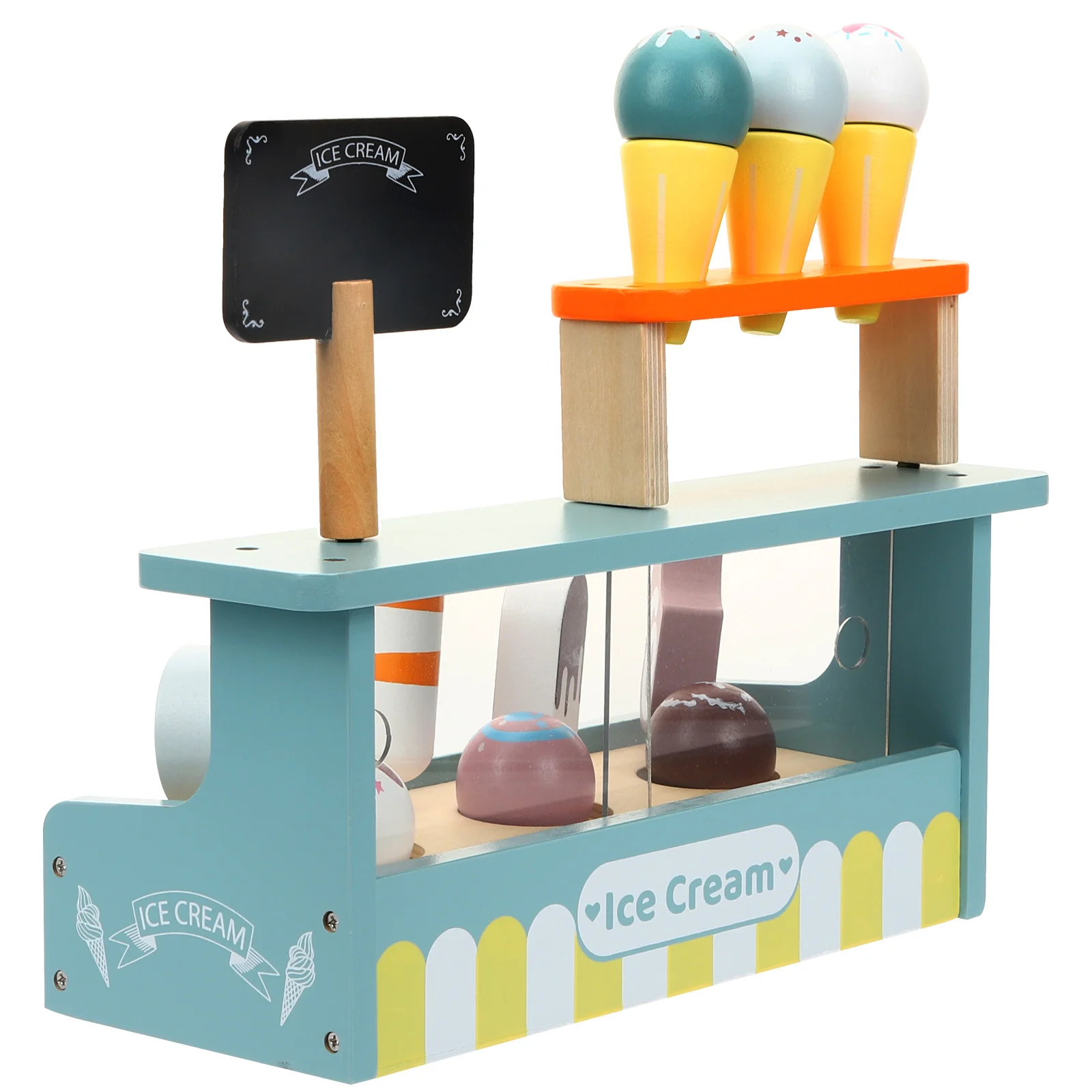 مجموعة واحدة من لعب متجر الآيس كريم للأطفال، لعبة آيس كريم تعليمية ممتعة وإبداع الذاكرة هدية عيد ميلاد
