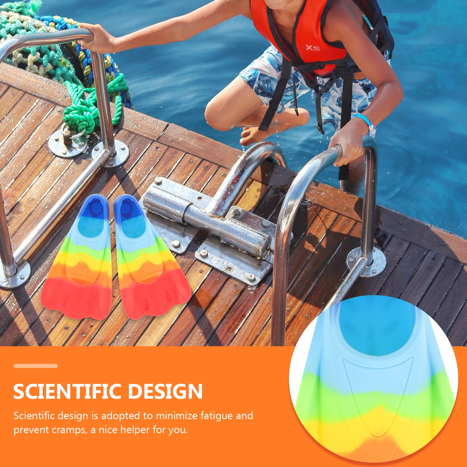 

Silicone Swimming Snorkeling Gear for Kids Diving Flippers Swim Training Youth Beginner Fins For Swimming Kids Toe