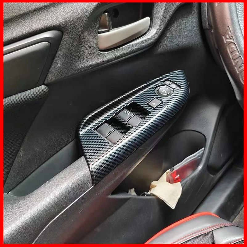 

Стайлинг автомобиля для Honda Fit 2015-2017, кнопка управления подъемом двери, окна, крышка переключателя, молдинг, украшение, автозапчасти, аксессуары