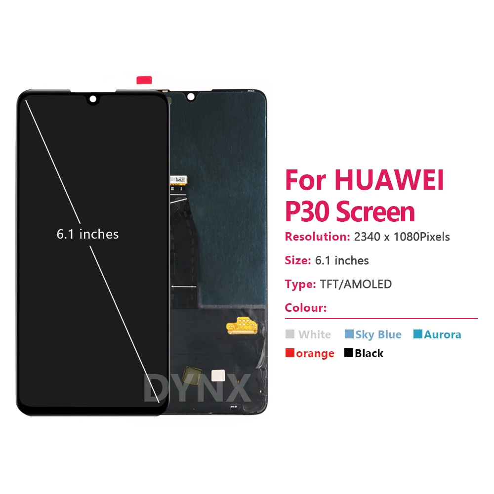 New Original OLED P30 Screen LCD For Huawei P30 Touch Digitizer Screen Panel ELE-L29 ELE-L09 ELE-L04 With Fingerprint components