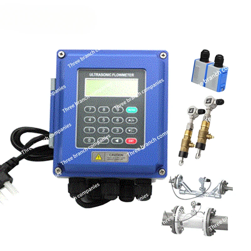 Precise Digital Water Flowmeter Clamp On Ultrasonic Flow Meter Wall Mounted Ultrasonic Flowmeter