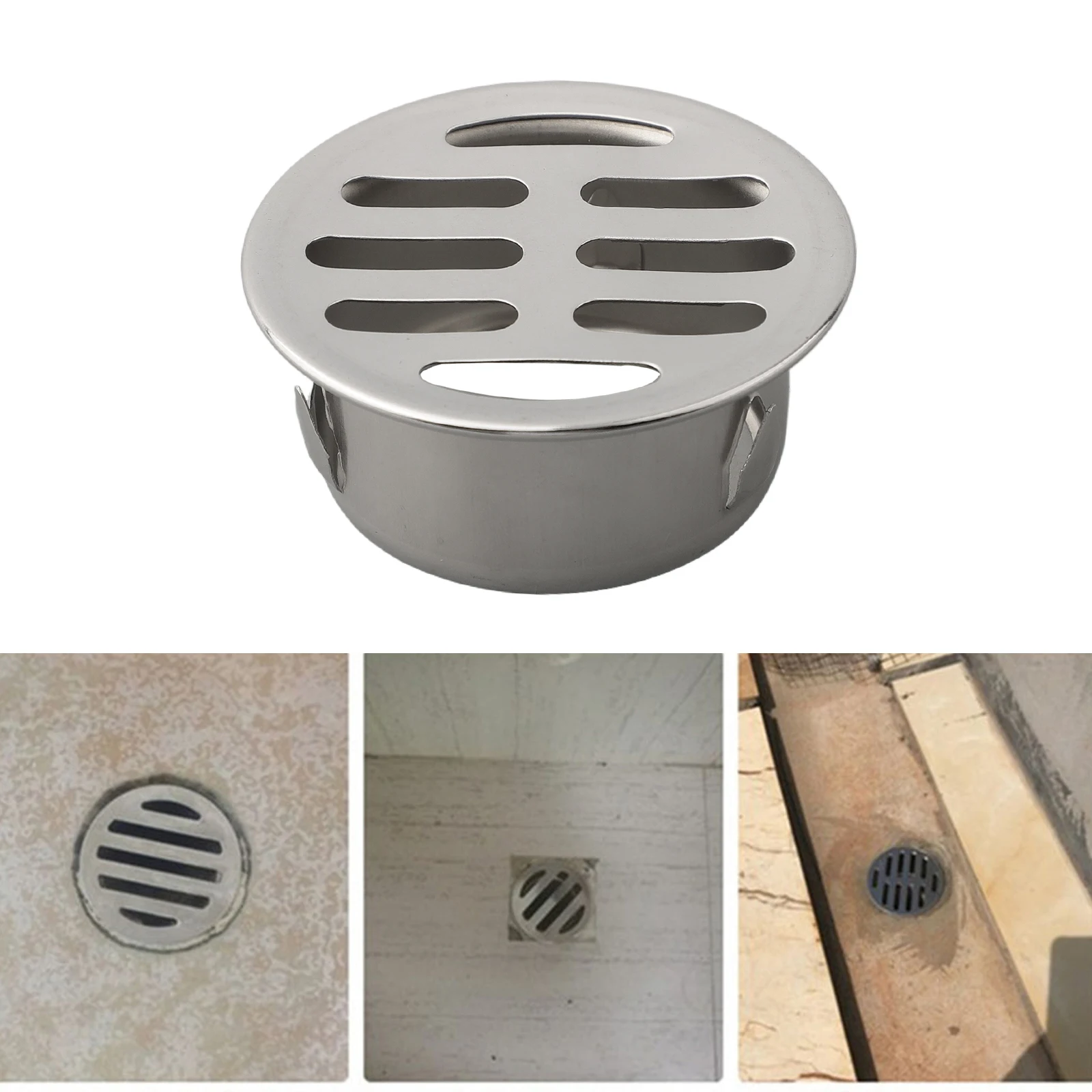 Stainless Steel Floor Drain for External Drainage Applications Including Roof Balcony and Garden with PVC Compatibility