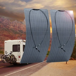 Panel solar flexible de 280w y 140w, 12v, kit completo de sistema fotovoltaico para el hogar, coche, techo de caravana, RV, almacén de la UE, envío por DHL