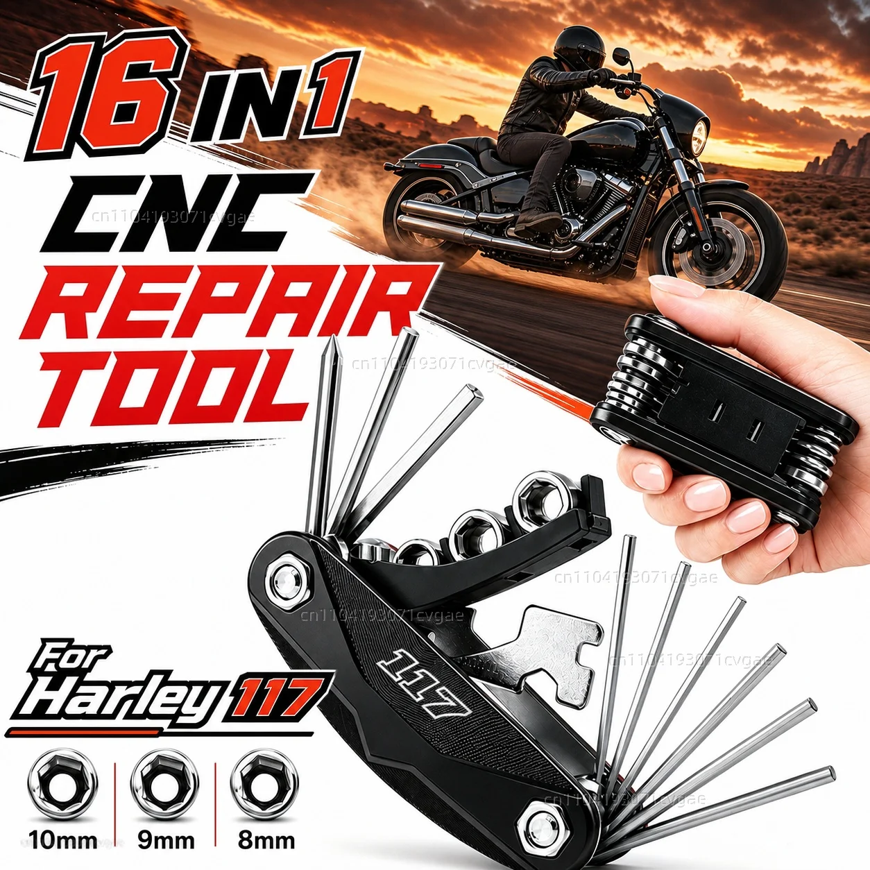 For Harley Softail Low Rider ST FXLRST FXRST Breakout Touring CVO 117 Motorcycle Tool Repair Kit Multifunctional Screwdriver