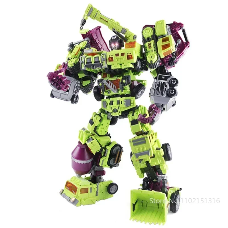 NBK Transformation Devastator G1 GT Combiners 6in1 Toy Combiner Car Robot Action FiguresModel ABS 42cm Engineering Vehicle Model