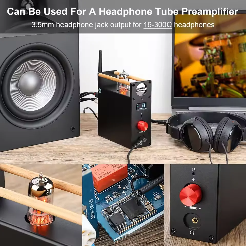 AYM-29 T8 Tube Amplifier Bt Pre-Amplifier Decoder USB DAC Optical Coaxial RCA Input HIFI Preamp Headphone Amp