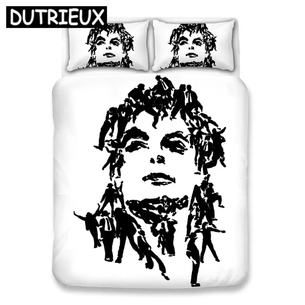 Michael Jackson 3D Bedding Set  Duvet Covers Pillowcases Cartoon Michael Jackson Comforter Bedding Sets Bedclothes Bed Linen