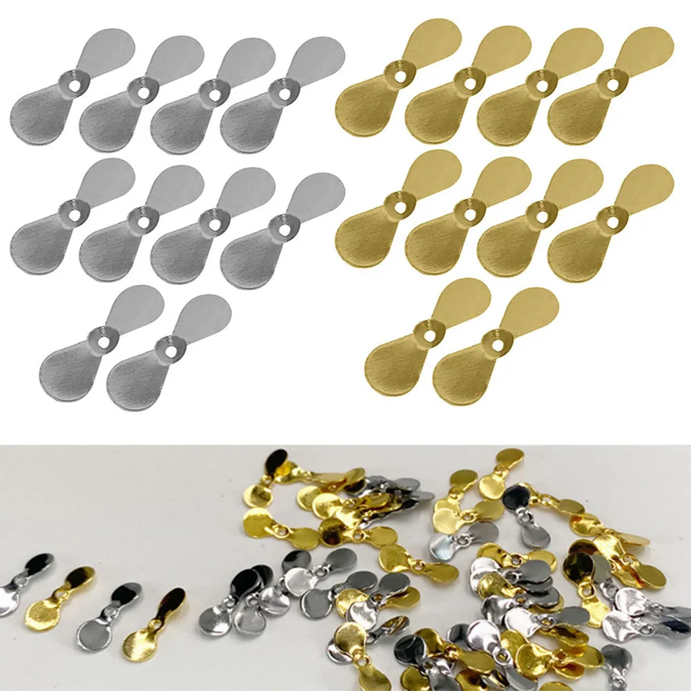 10pcs Fishing Lure Propellers Blades 6x4x2cm Metal Popper-Style Turbo Spinner Sequin Fishing Gear Accessories