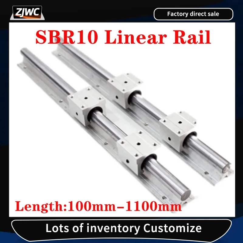 

Linear Rail Set SBR10 300mm 400mm 500 600 800 1000 1100mm 2PCS Linear Guide+4pcs Block Bearing SBR10UU SBR10LUU For CNC Parts