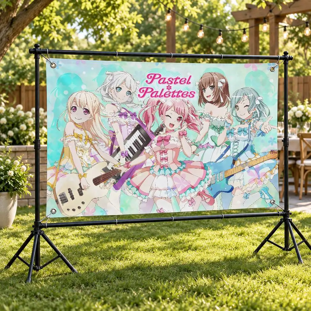 BanG Dream! Girls Band Party Aesthetic Wall Tapestry Flag Printed Wall Hanging Living Room Party Outdoor Decor