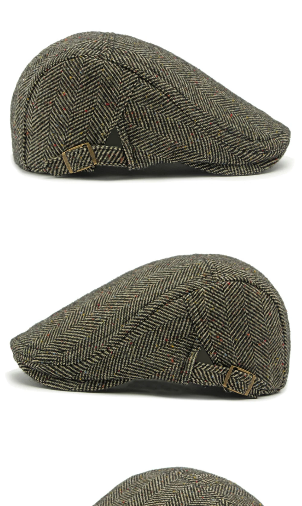 HT4546 Baskenmütze Wolle Hut Männer Frauen Angepasst Ivy Flache Kappe Retro Künstler Maler Gestreiften Baskenmütze Hut Männlich Weiblich Herbst Winter Baskenmütze Kappe – Detail 10