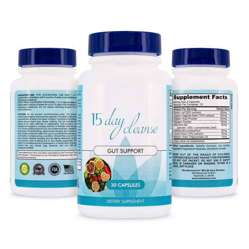 

15-Day Intestinal Cleansing and Detoxifying Capsules Targeting The Overall Colon Digestive Regulation and Intestinal Health