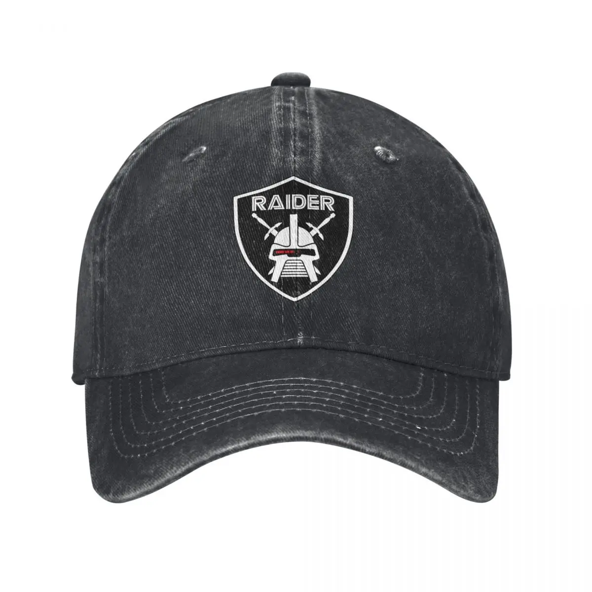 Retro Cylon Raider Baseball Cap for Men Women Distressed Denim Washed Sun Cap Visor Protection Outdoor Activities Hats Cap