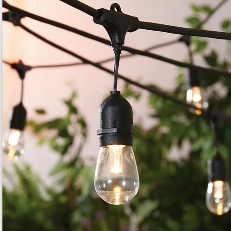 

Outdoor S14 Garland Exterior Light Bulbs E27 Shatterproof Retro Street Garland Connectable Waterproof LED String Lights