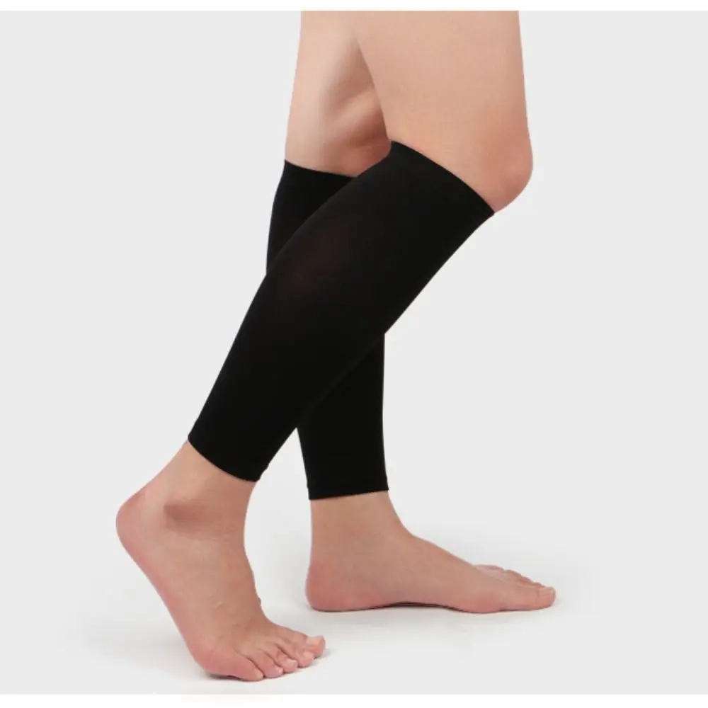 Chaussettes élastiques en nylon respirant, bas de compression fins, style mollet, leggings de sport, prévention des varices, 1 paire