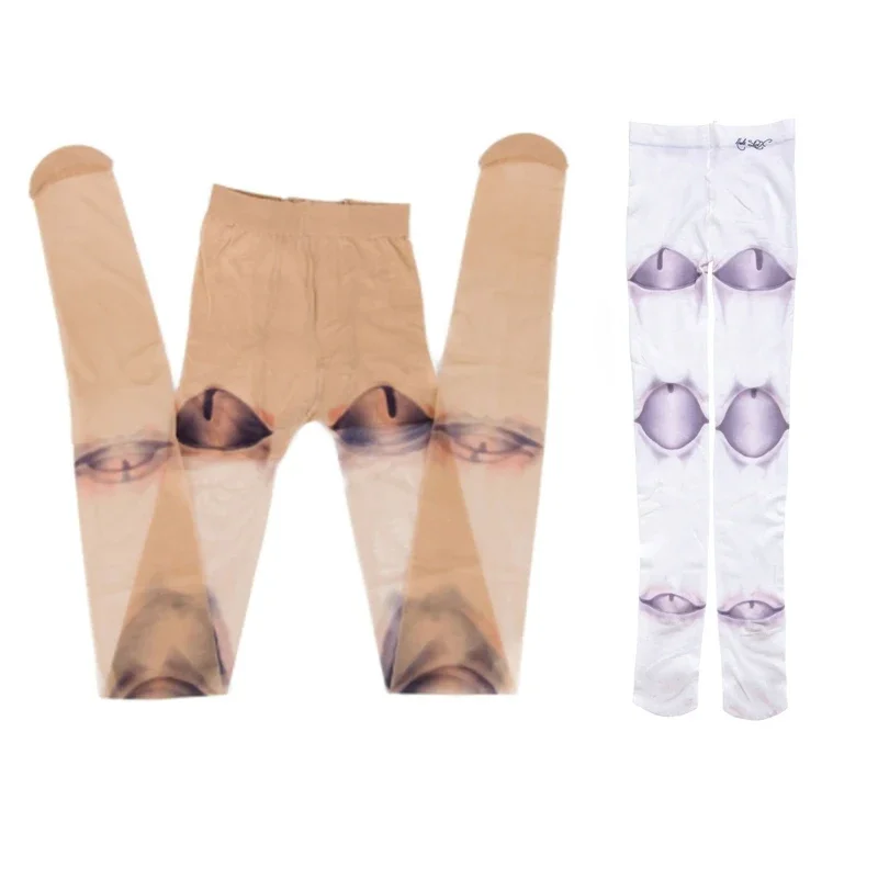 Frauen Harajuku Neuheit Lolita Strumpfhosen Japanische Gothic Anime Jointed Puppe Stil Tattoo 3D Druck Strumpfhosen Cosplay Strumpf