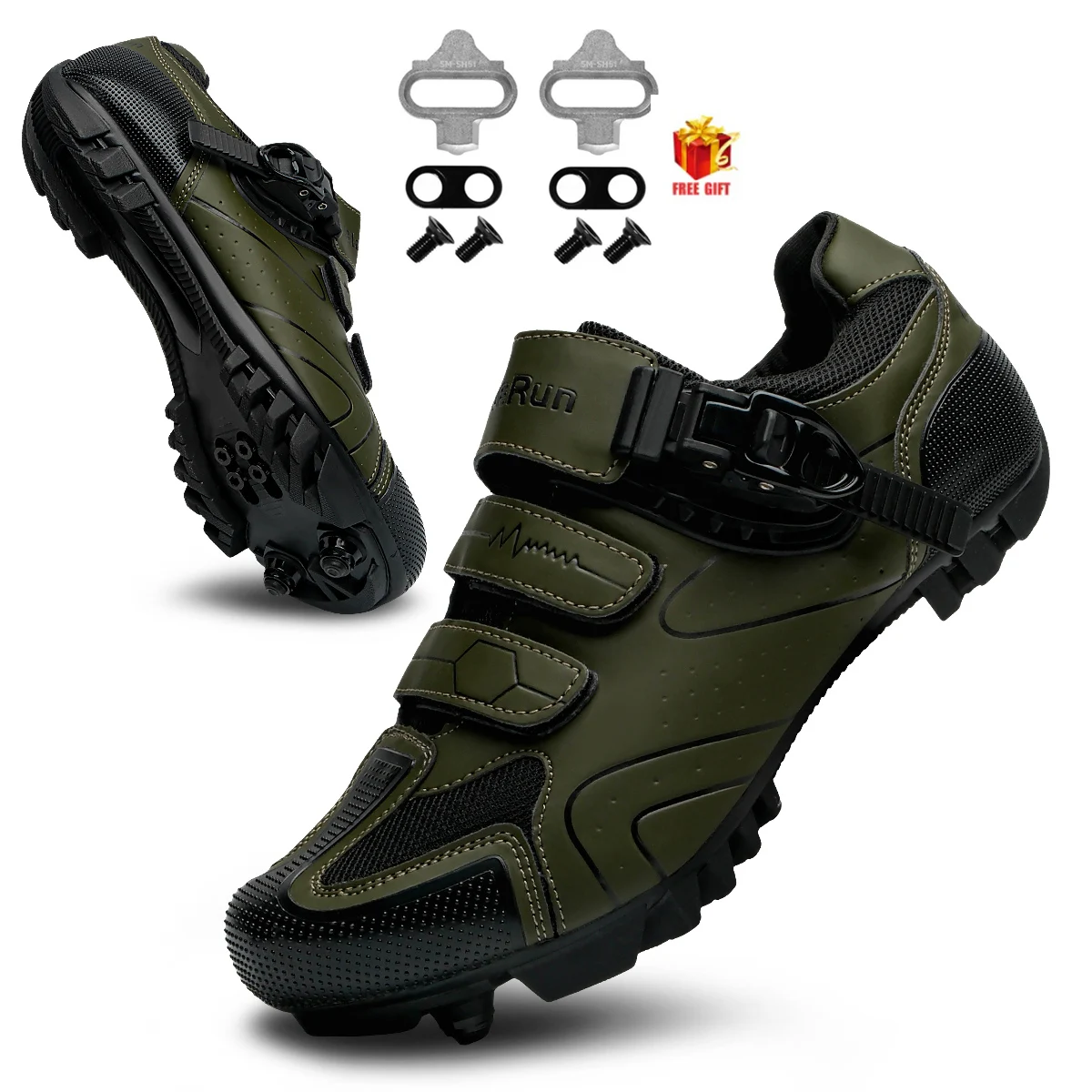 Neue Herren-Fahrradschuhe, praktische Damenschuhe mit doppelter drehbarer Schnalle, Rennradschuhe, Outdoor-Sport- und Freizeitschuhe – Detail 5