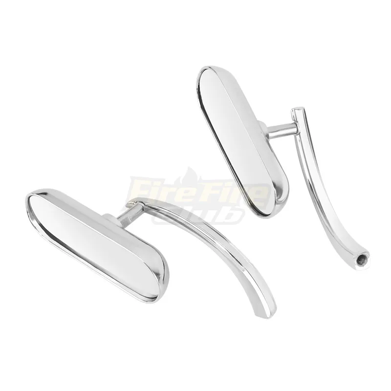 Motorcycle Chrome Mini Oval Mirror Side Mirrors 8mm10mm For Harley Honda Yamaha Suzuki Universal