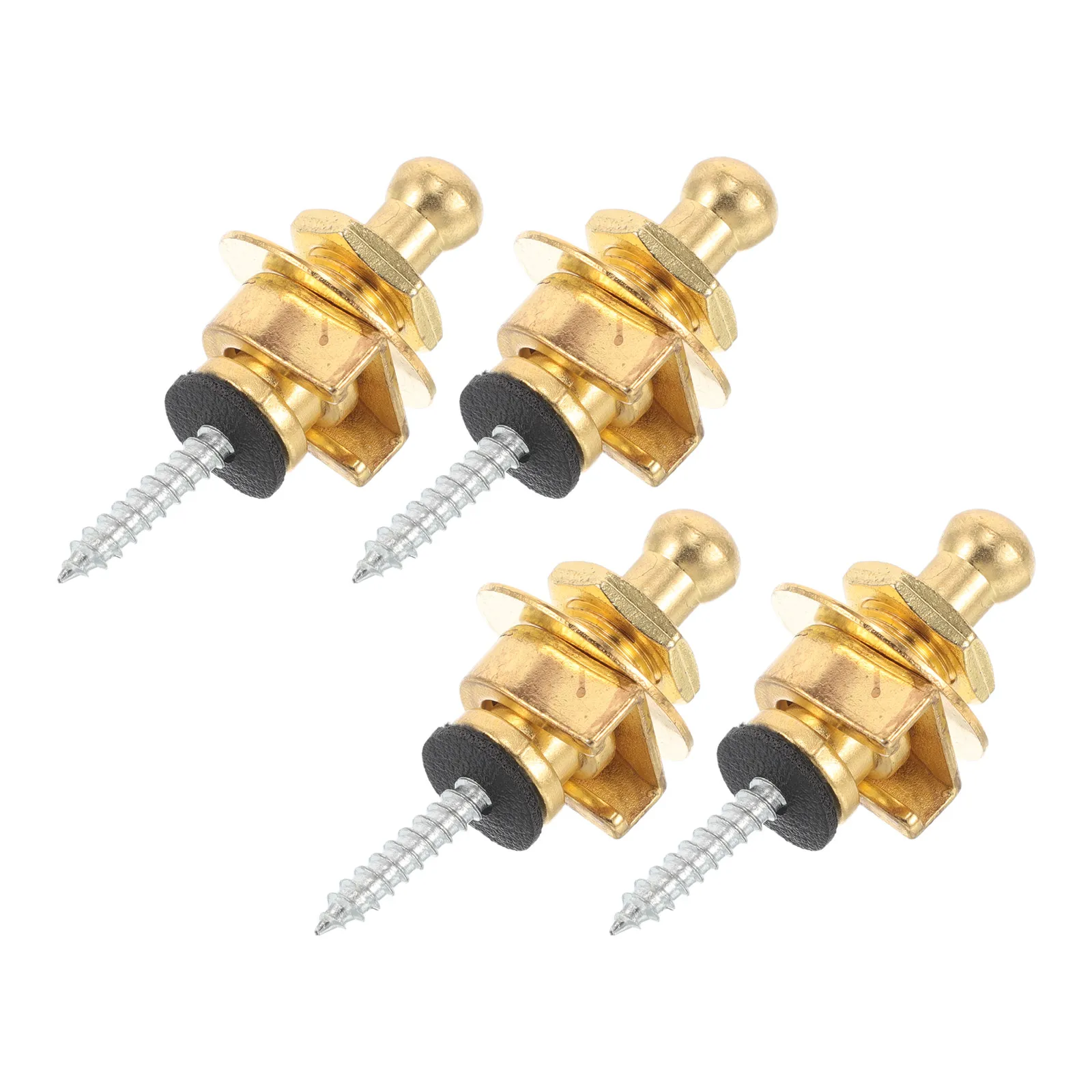 

4 Pcs Guitar Strap Lock Button Folk Pin Durable Locks Bass Electric Anti-skid Buttons