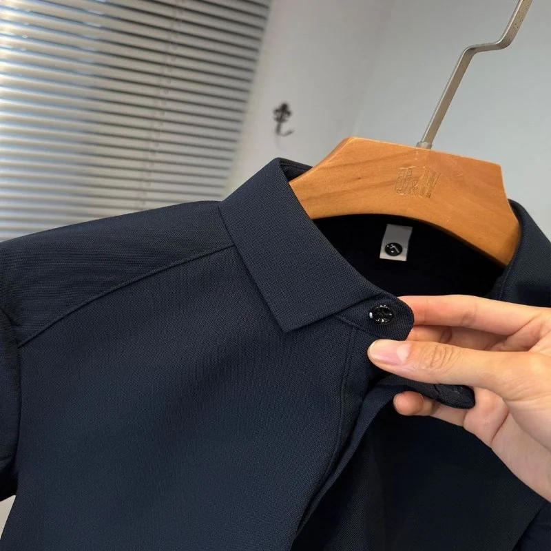 Men's High-Quality Short-Sleeved Polo Shirts, Summer New Fashion Casual Breathable Cool Layered Tops