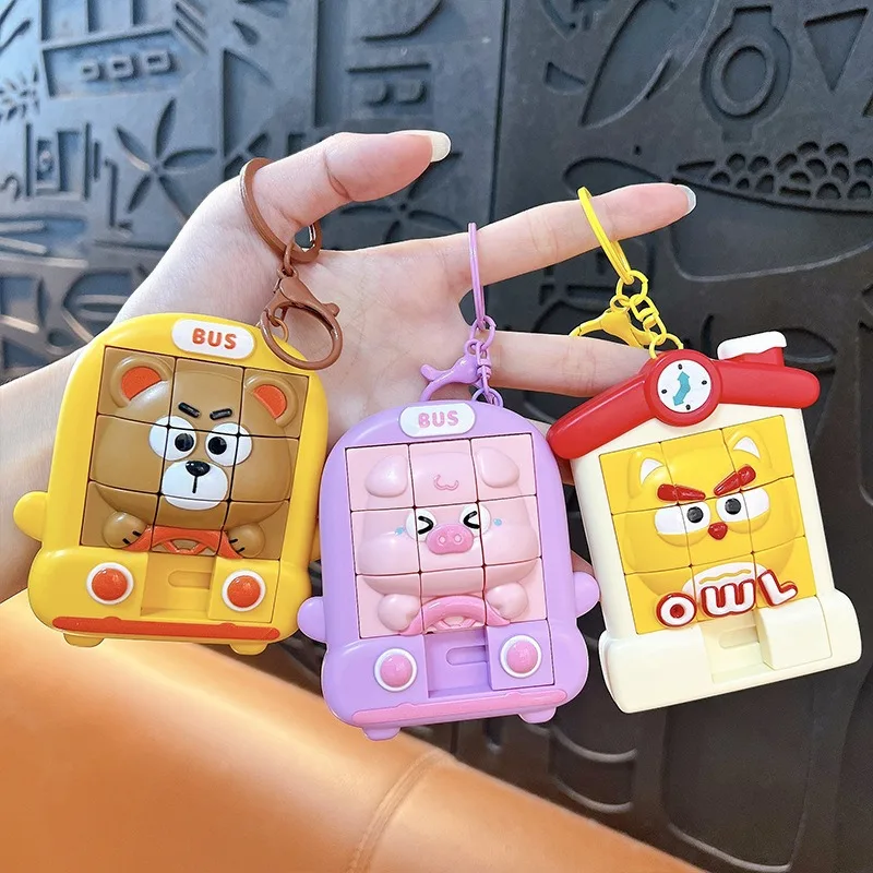 Huarong Dao 3D スライドパズル 早期教育迷路パズルおもちゃ モンテッソーリ知能ゲーム 思考トレーニング用 子供のおもちゃ