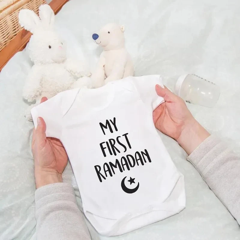 My First 1st Ramadan boy girl onesie happy Eid Mubarak Muslim Islamic Kareem Party decoration favor baby shower gift Keepsake