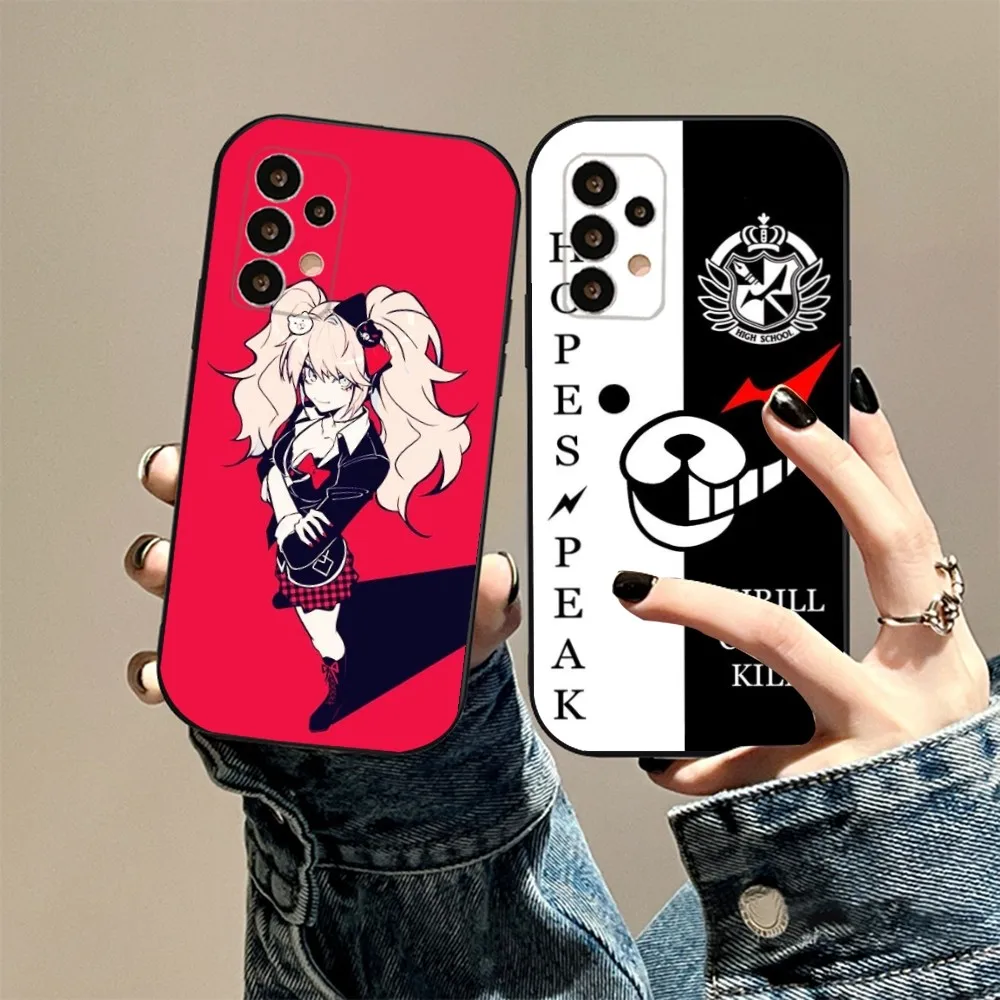 Danganronpa Phone Case For Samsung S24,23,23,22,30,21,10,9,Note20 Ultra,Lite,Ultra,5G,Plus,FE,Black Soft Case