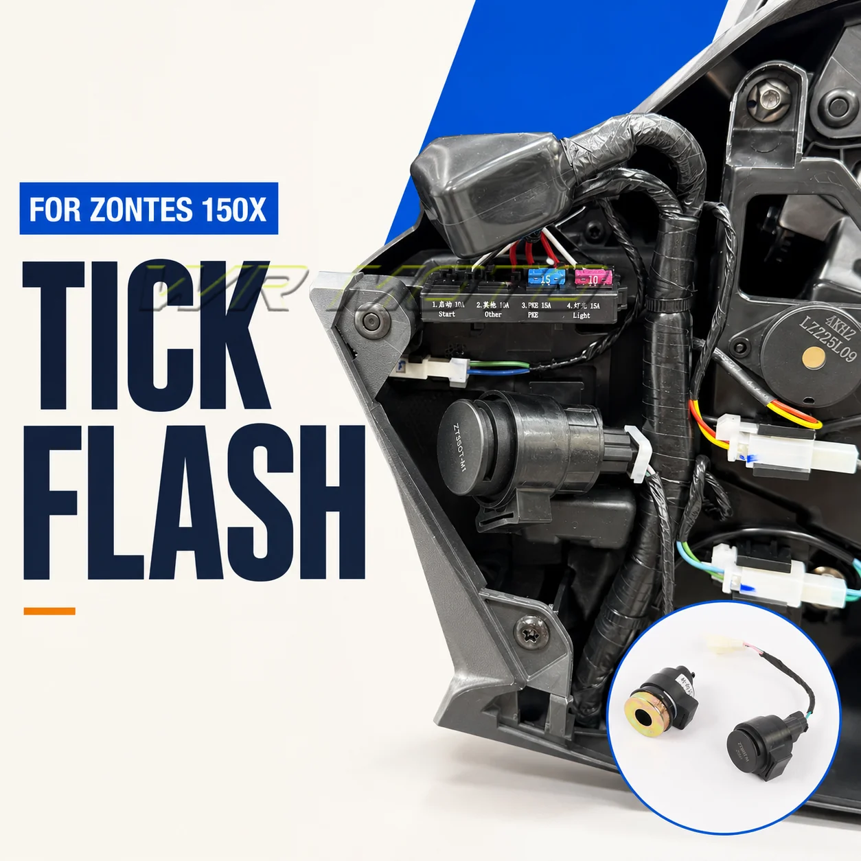 Turn‑Signal Flasher Relay With Clip‑Clop Horse‑Hoof Click Sound Fit For ZONTES 150X Scooter Mod Accessories