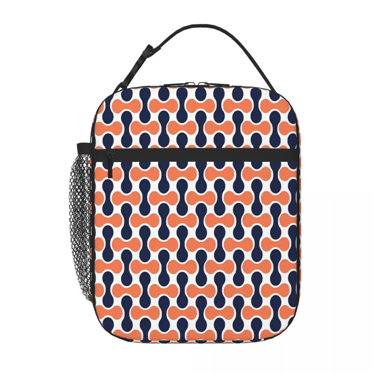 Bestselling Retro Geometric Mid Century Modern Pattern School Style Student Lunch Bag Homemade Bento Sports Lunch Bag