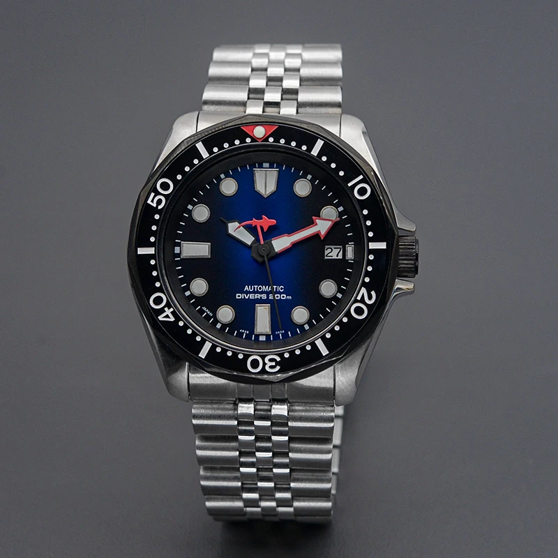 Nieuw ontwerp SKX007 herenhorloge Fit NH36 Automatisch uurwerk 316L roestvrij staal saffierglas 200M waterdicht horloge Horloge