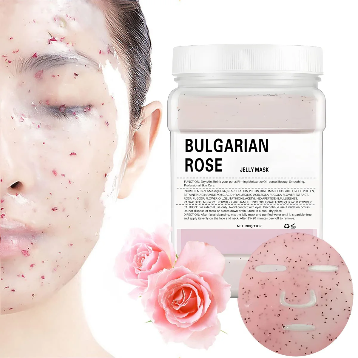 

Маска для лица Bulgarian Rose Jelly Powder — увлажняющая, укрепляющая и очищающая, идеально подходит для подарков во время фестивалей