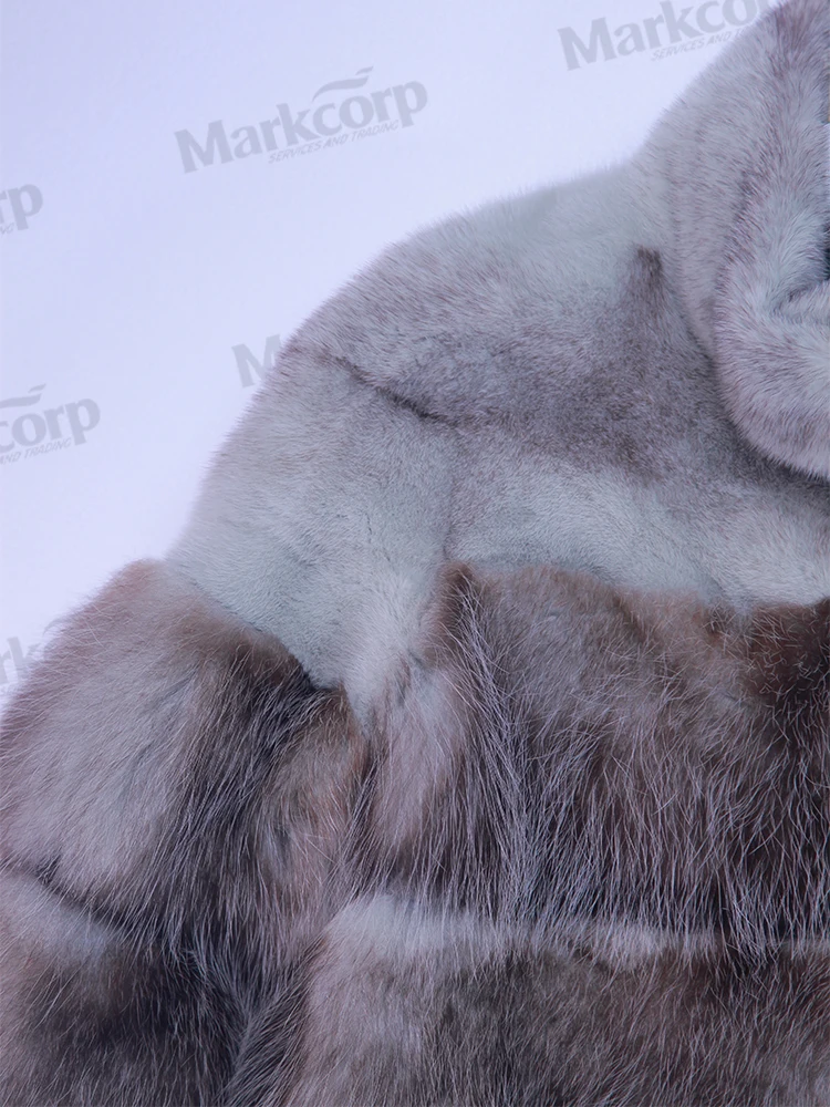 【 Markcorp 】 Fashion fur 60 North American bag mink+30 cross mink+10 sheepskin standing collar fur