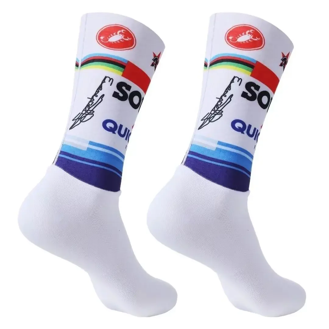 

Дышащие велосипедные носки, силиконовые нескользящие велосипедные длинные носки, велосипедные гольфы, спортивные носки